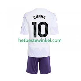 Manchester United Matheus Cunha 10 Voetbalshirts Kind Uit 2025-26